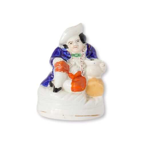 19th-C. English Staffordshire Toby Quill Holder