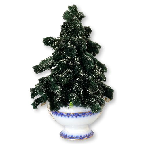 Midcentury Bottle Brush Tree w/ c. 1880s Copeland Spode Pot