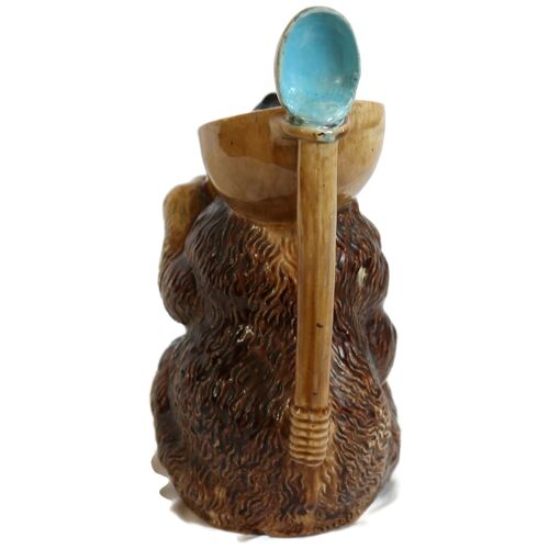 19th-C Holdcroft Majolica Honey Bear Jug