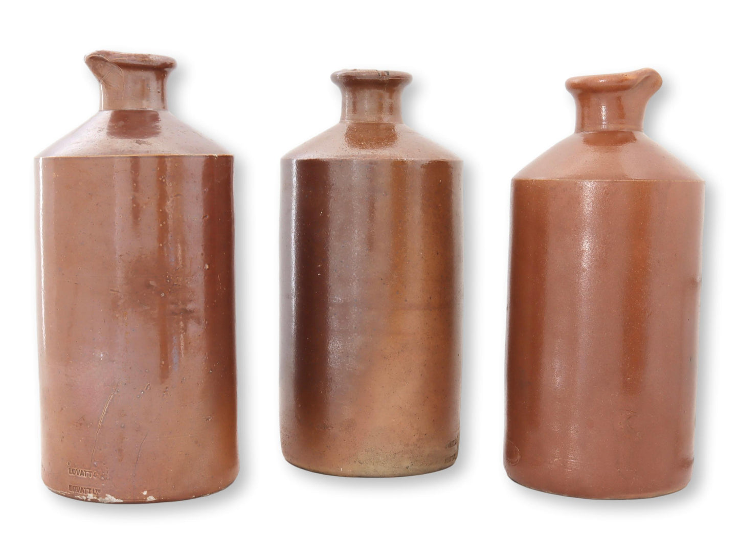 Antique English Stoneware Ink Bottles