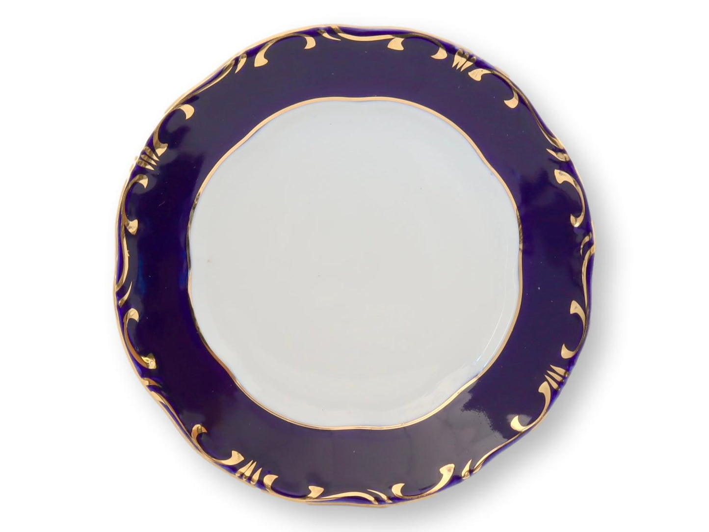 Pompadour III Cobalt & 18K Bread Plates