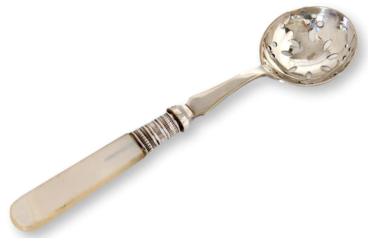 Antique Pearl-Handled Powder Sugar Sifter Spoon
