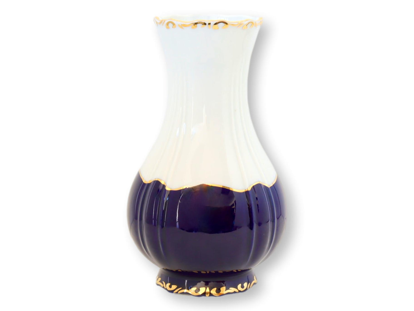 Pompadour III Cobalt & 18K Gold Vase