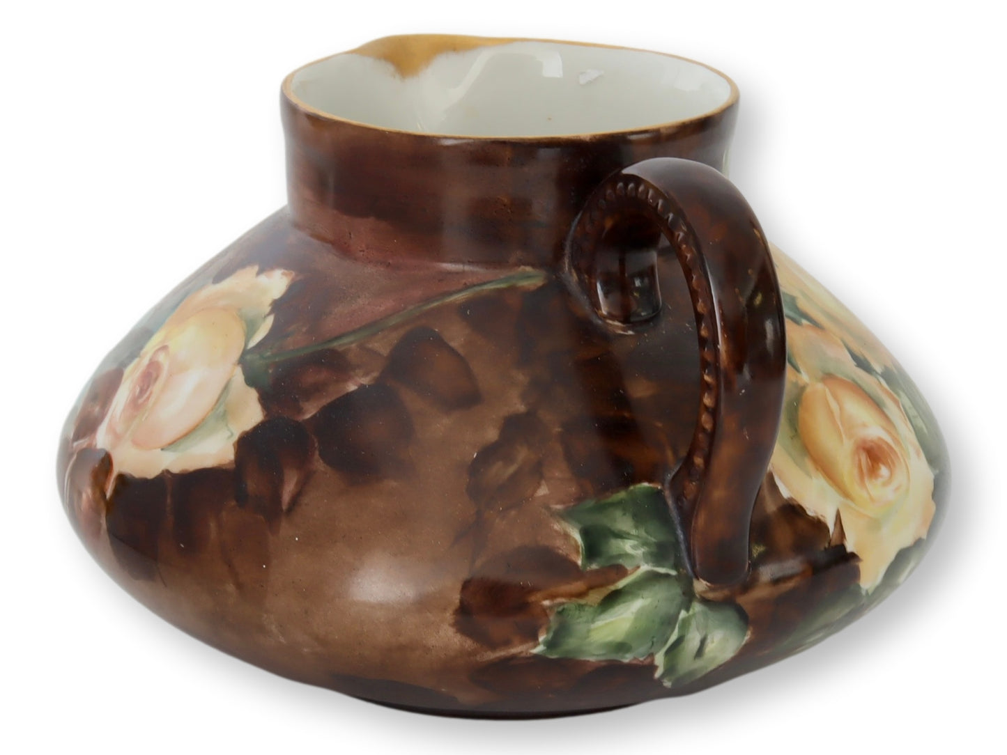 Antique Jean Pouyat for Limoges Hand-Painted French Cider Pitcher