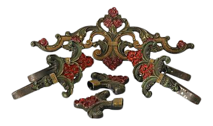 1920s Curtain Rod Accents & Tie Backs