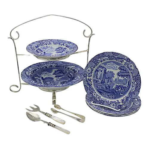 Spode Italian & Pearl Fruit Set, 10 Pieces