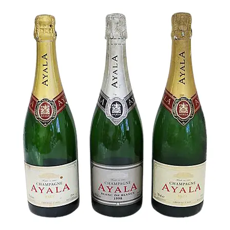 French Bistro Champagne Bottles, Set of 3
