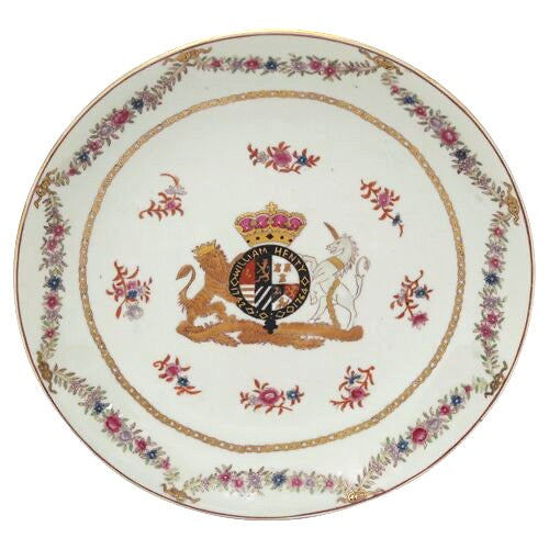 Chinese Export Coat of Arms Wall Plate