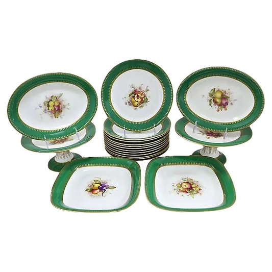Antique Royal Worcester 18 Piece Dinner Set