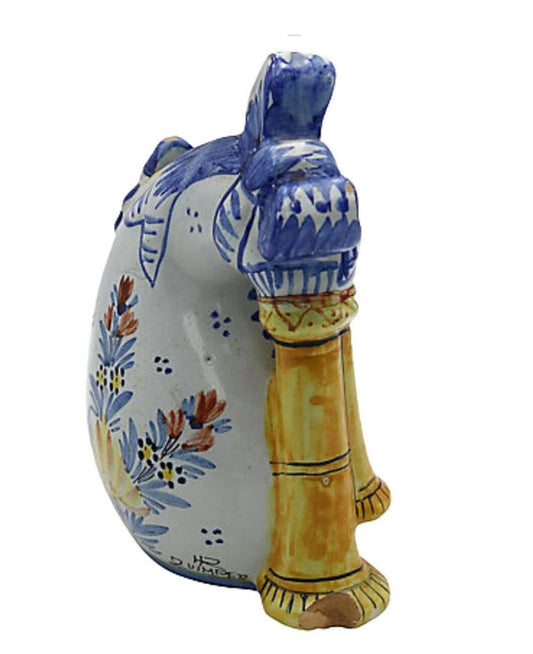 Rare c.1920s Brittany Quimper Bagpipe Form Vase