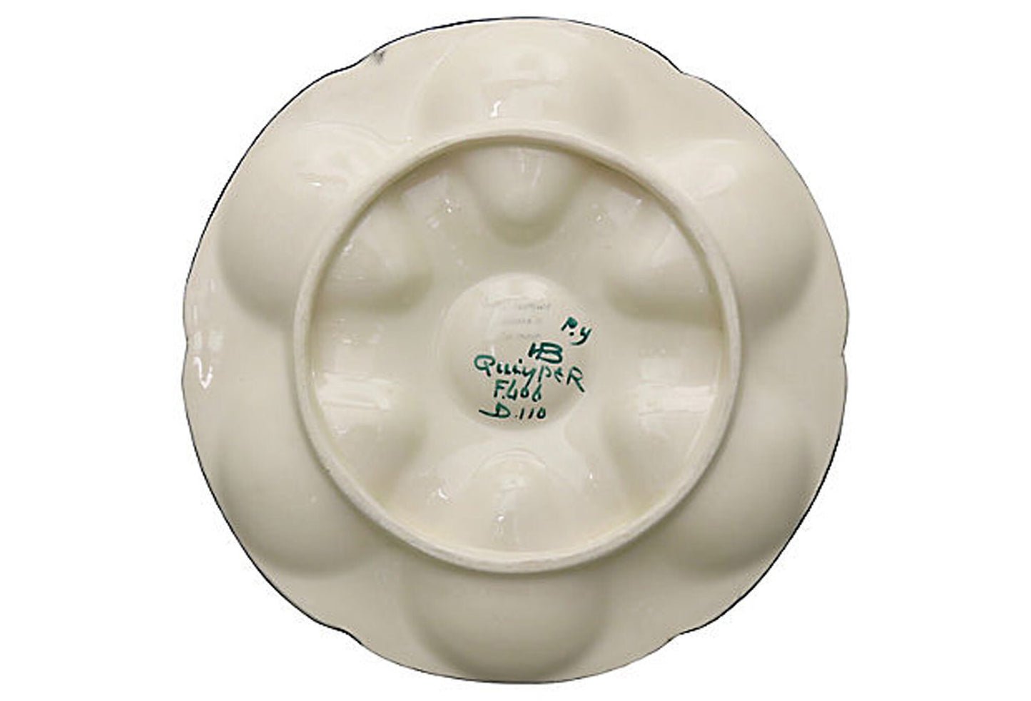 Midcentury French Henriot Quimper Oyster Plate