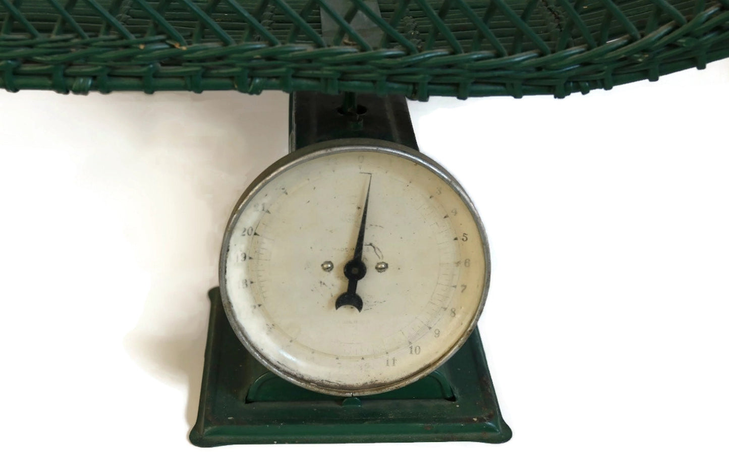 Vintage Wicker Pediatrician Baby Scale