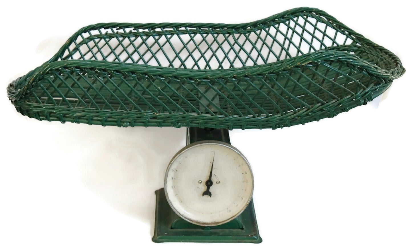 Vintage Wicker Pediatrician Baby Scale
