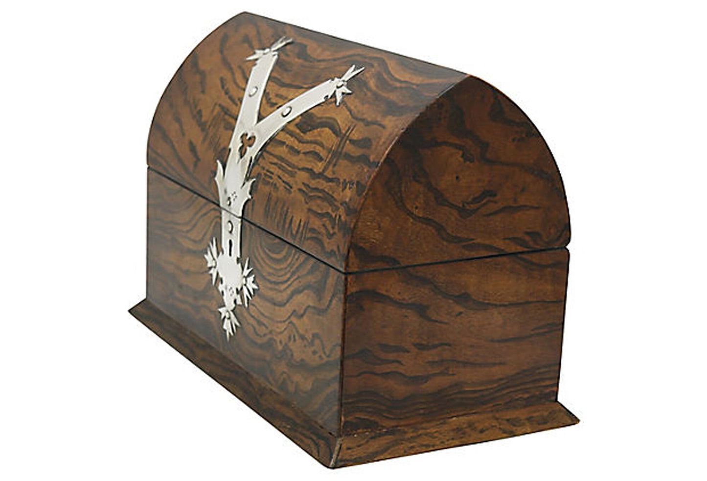 Antique Arts & Crafts Rosewood Box w/ Sterling Silver Hardware