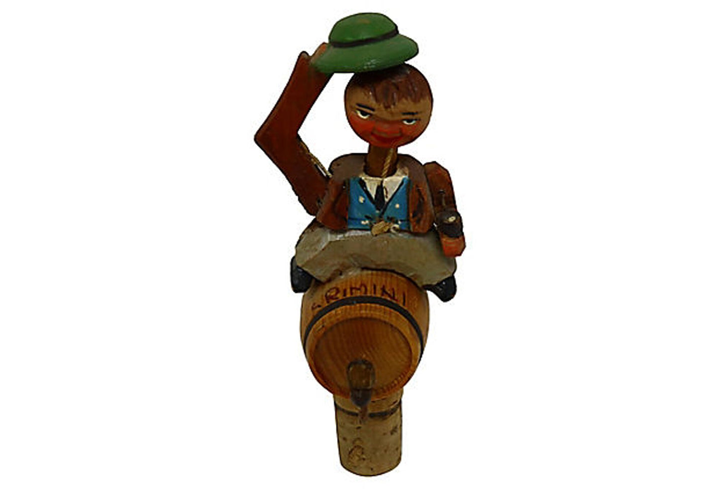 Midcentury Black Forest Mechanical Bottle Stopper