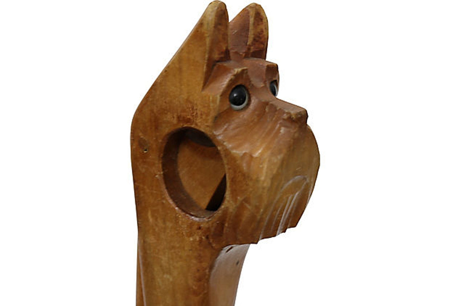 Midcentury Hand-Carved Scottish Terrier Dog Nutcracker