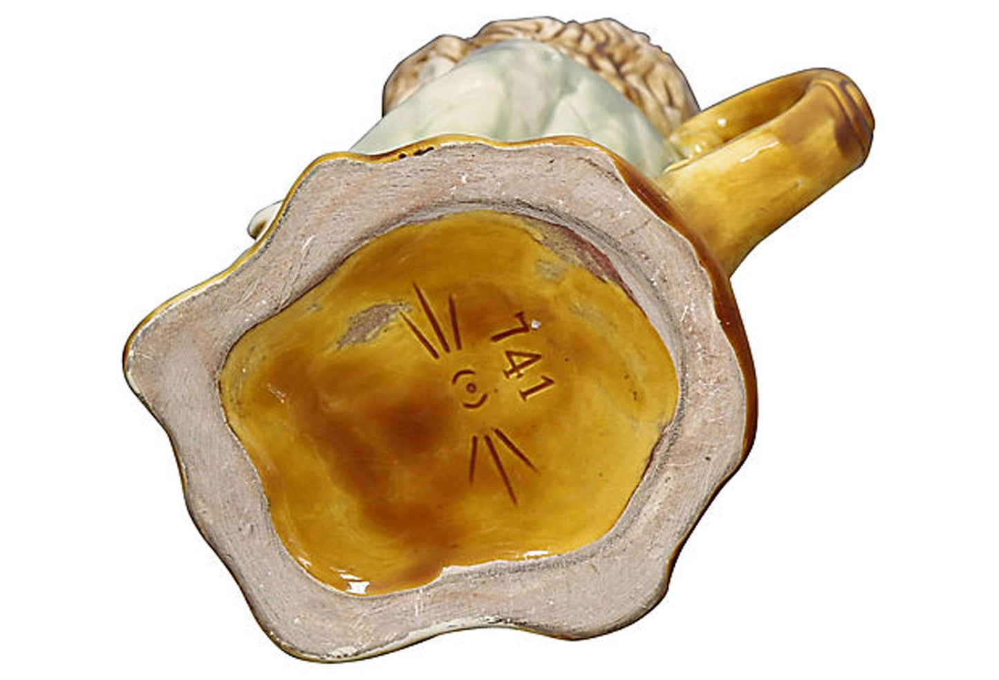 Antique French Majolica Political Jug by Frie Onnaing, Charles Camille Pelletan