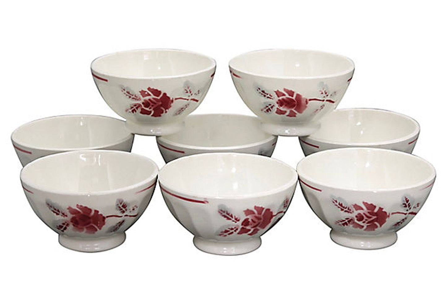 Petite French Café Au Lait / Espresso Cups, Set of 8