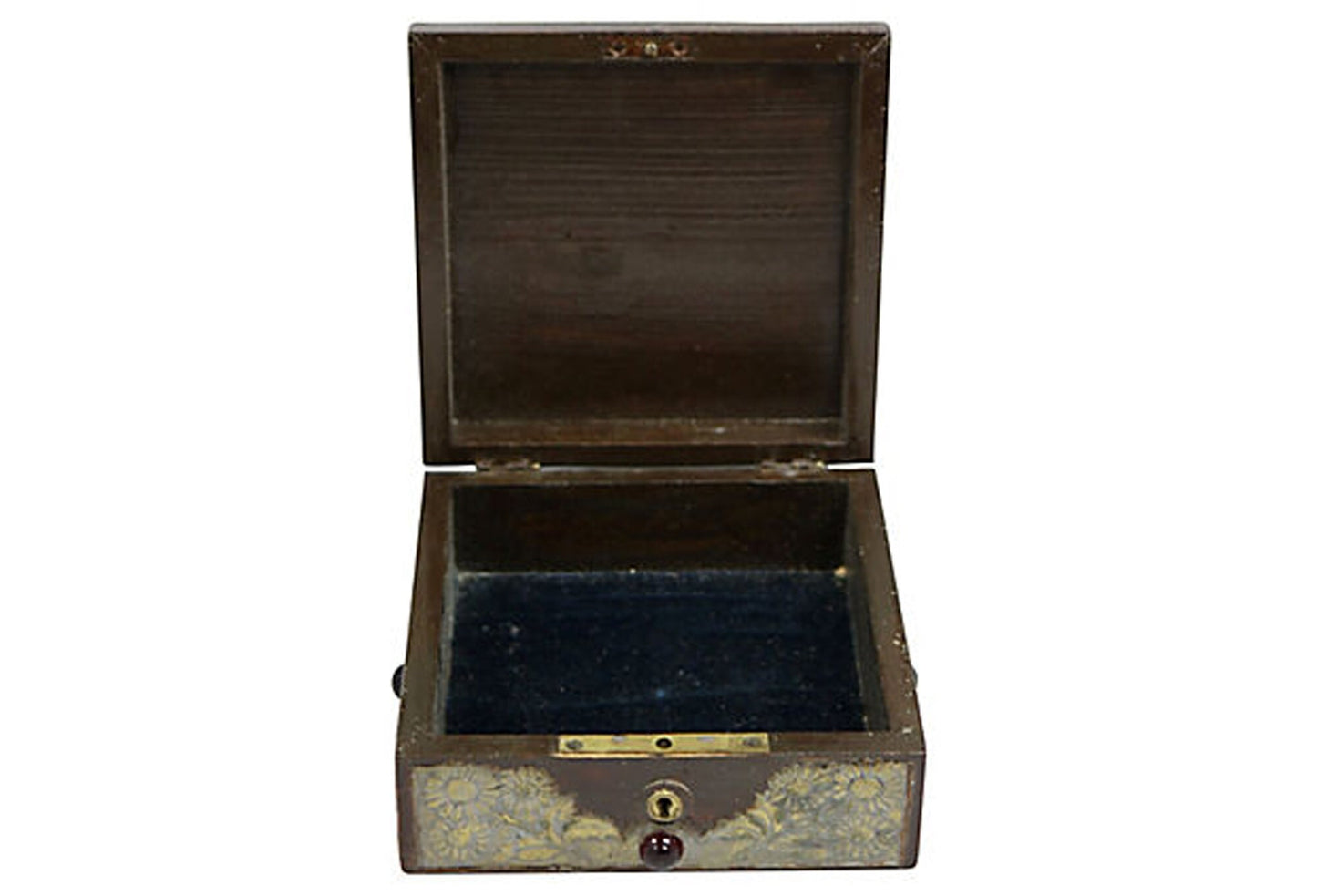 Antique Dragonfly & Cabochon Arts and Crafts Box