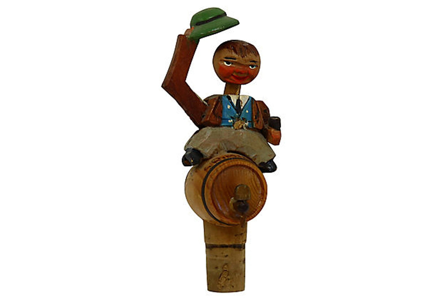 Midcentury Black Forest Mechanical Bottle Stopper