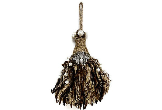 Midcentury French Bumble Bee Tassel Ornament