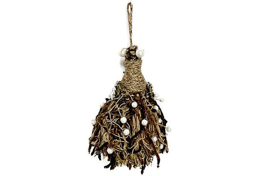 Midcentury French Bumble Bee Tassel Ornament