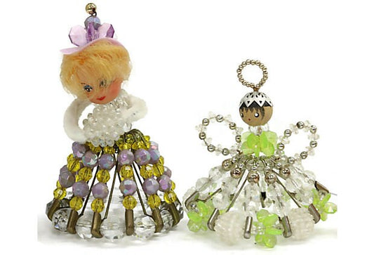 Midcentury Christmas Ornaments, Set of 4