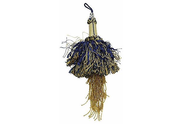 Midcentury French Bead & Tassel Ornament