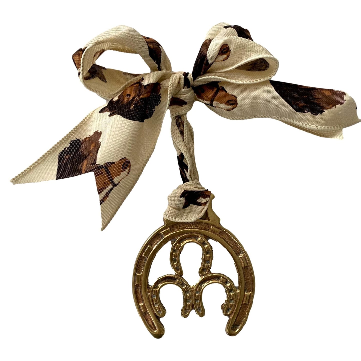 Antique English Horse Brass Christmas Ornament