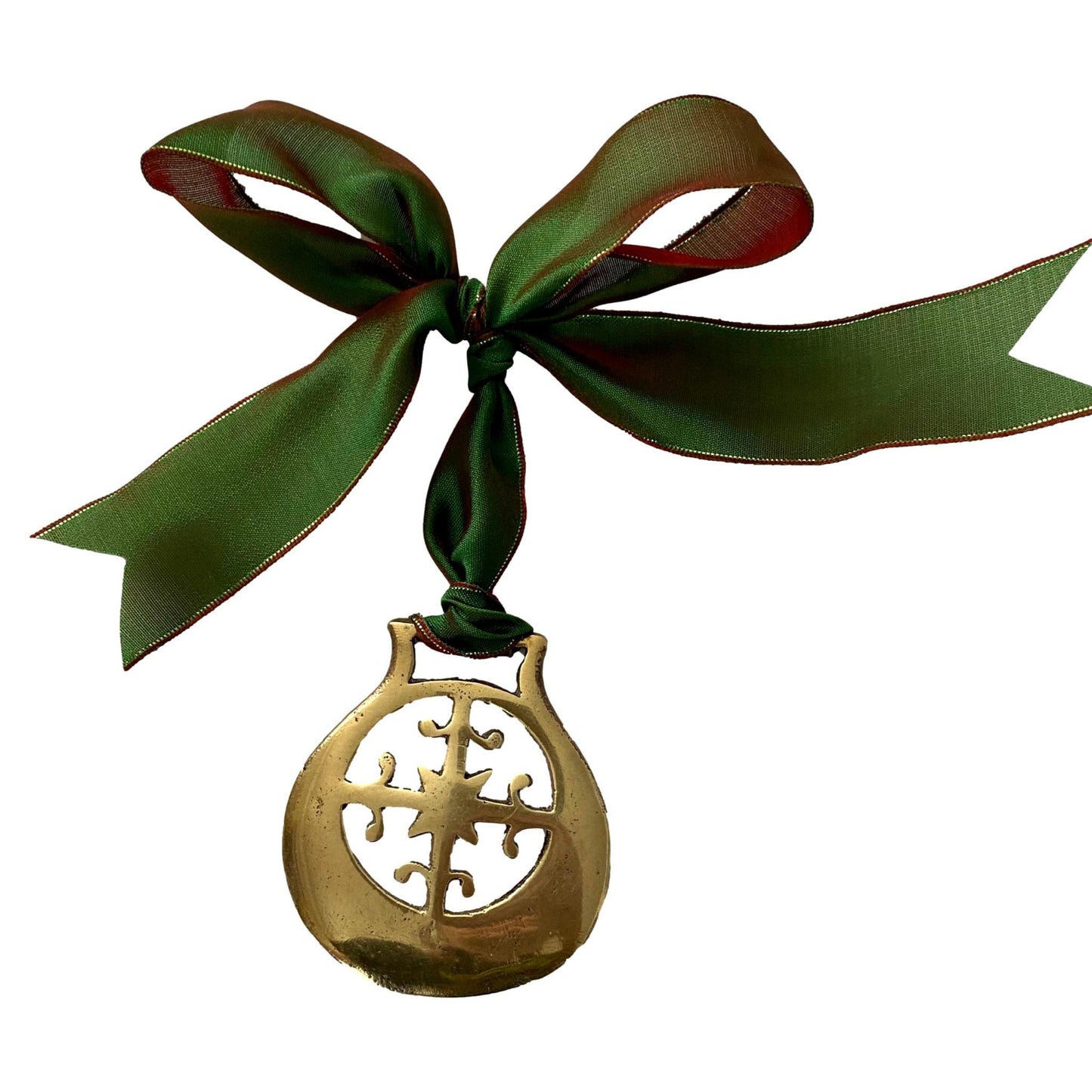 Antique English Horse Brass Christmas Ornament