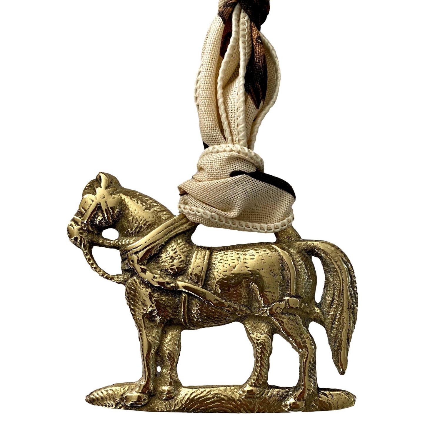 Antique English Horse Brass Christmas Ornament