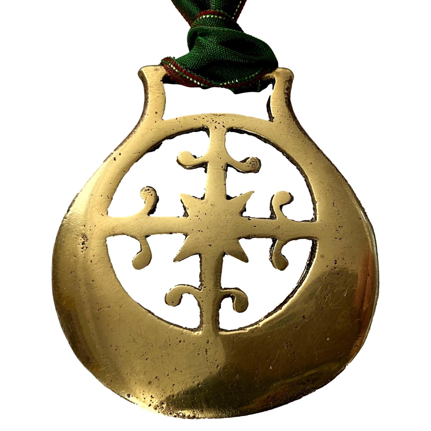 Antique English Horse Brass Christmas Ornament