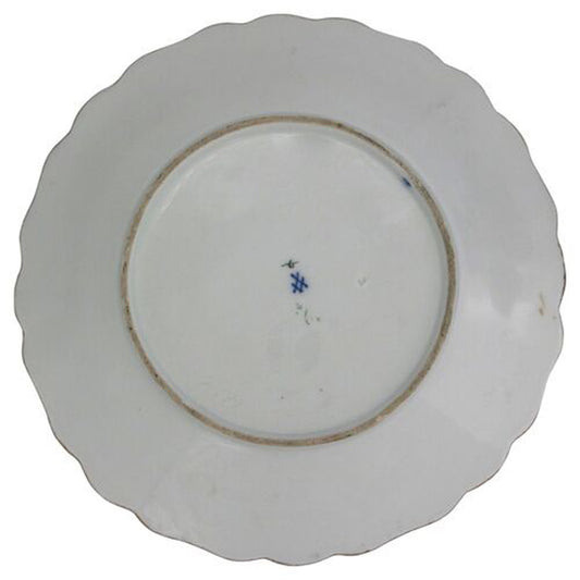 19th Century  Hand-Painted Gilded Meissen Decorative Plate