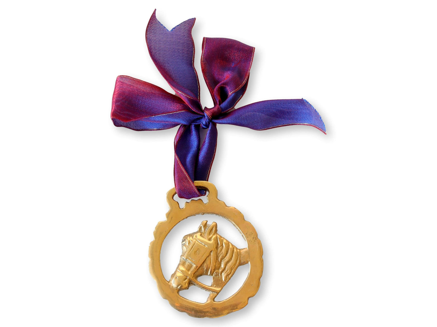 Antique English Horse Brass Christmas Ornament