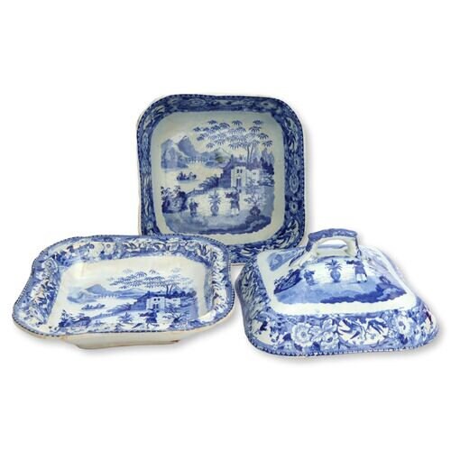 1820's English Pearlware Dinner Service, 11pc