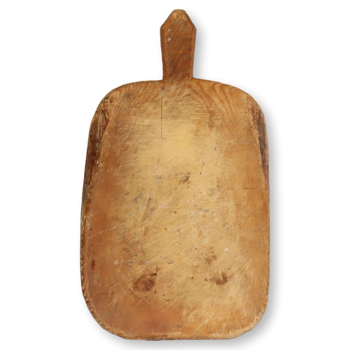 Antique Wood Cutting Board w/ Knife, 2Pc