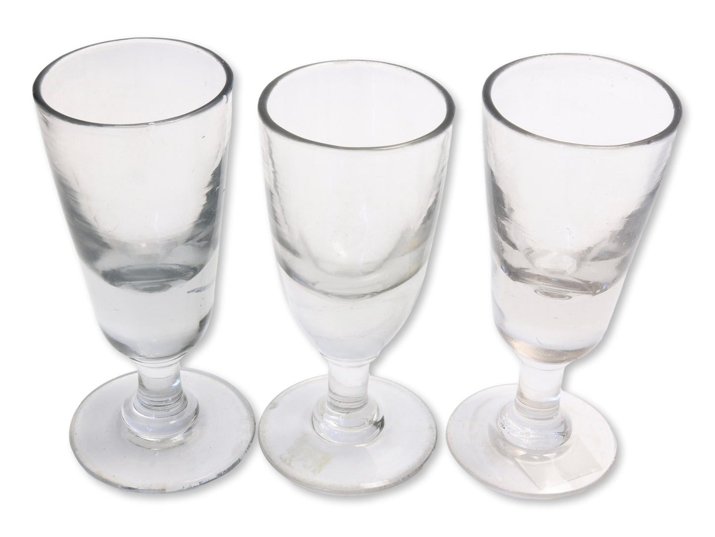 Set of Six Antique French Absinthe Glasses with Spoons