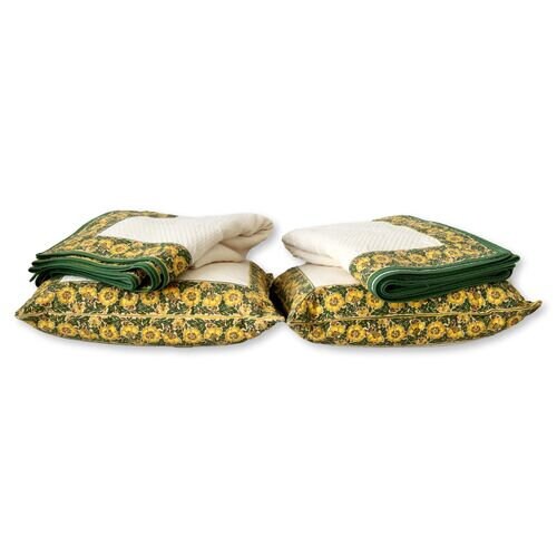 French Matelassé Coverlets & Pillows 4pc