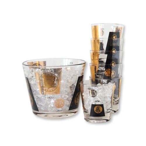 Midcentury Cocktail Set w/Ice Bucket