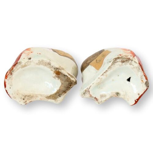 Antique English Staffordshire Miniature 2.75" King Charles Spaniel Dogs