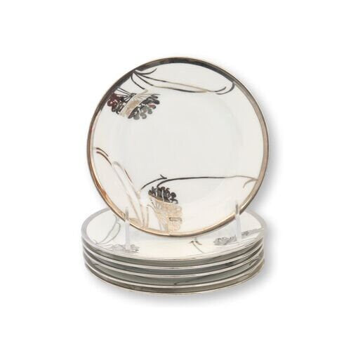 Tirschenreuth Bavarian Porcelain Dessert Set, Art Deco Styling