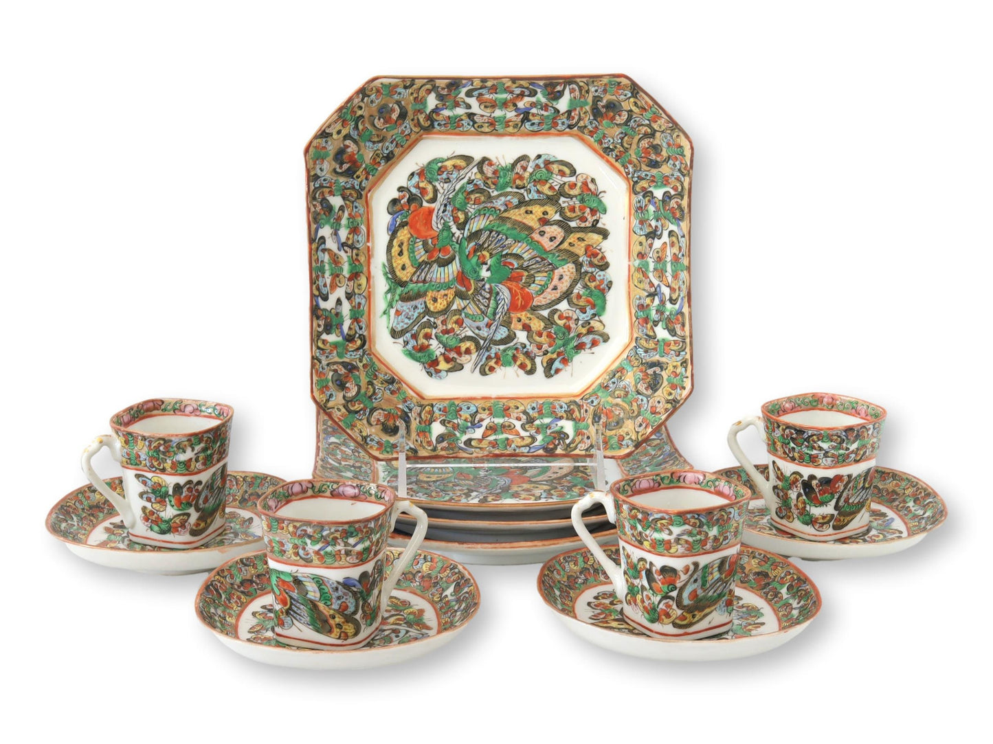 Chinese Thousand Butterfly Espresso/Cake Set