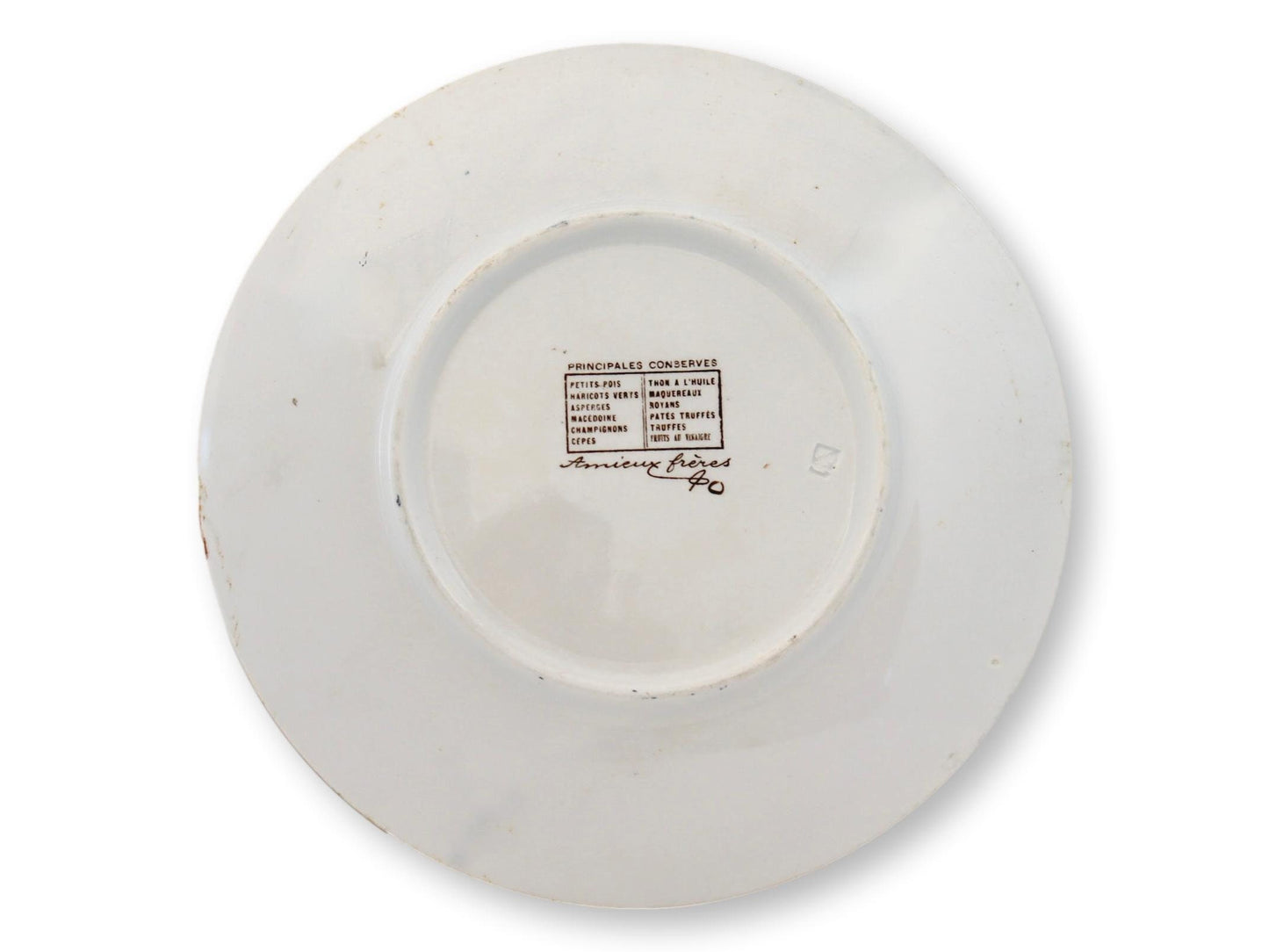 1920s French Bistro Sardine Advertising Wall Plate