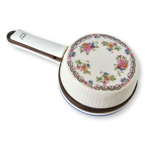 C. 1900s French Porcelain Floral Pans Set | Five-Pieces