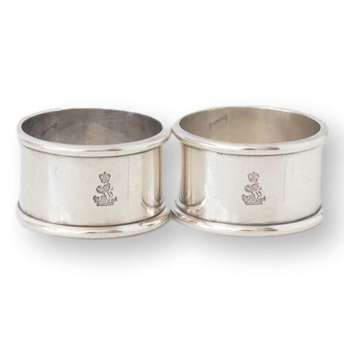 Midcentury Sheffield Hotelware Napkin Rings for Cunard Steam Liner | Steamship | Cruise Liner