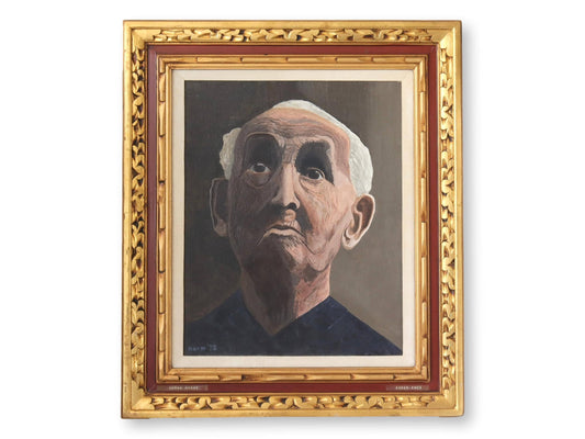 1970's Portrait Acrylic on Canvas, "Experience"