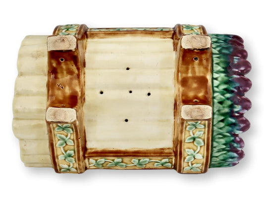 Antique French Majolica Asparagus Cradle