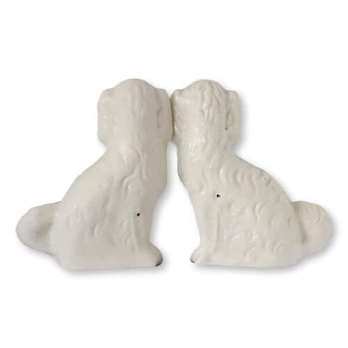 19th-C. English Staffordshire 12" King Charles Spaniels