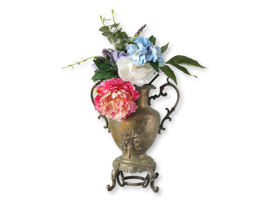 Antique English Weathered Samovar Vase