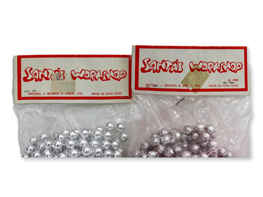 Midcentury 9ft Faux Mercury Glass Tree Garlands, a Pair | Brand New, Old Stock